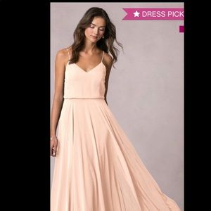 Jenny Yoo Inesse blush bridesmaid dress 💕💕💕